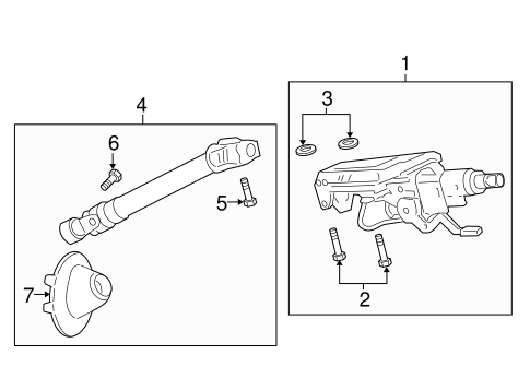 Caprice STEERING COLUMN ASSEMBLY