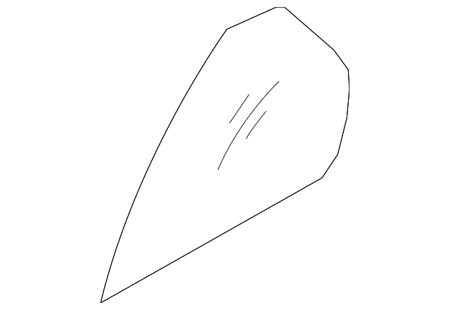 83427-1D000 Деталь FIXED GLASS, RIGHT