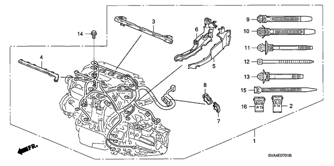CIVIC COUPE ENGINE WIRE HARNESS (2.0L)