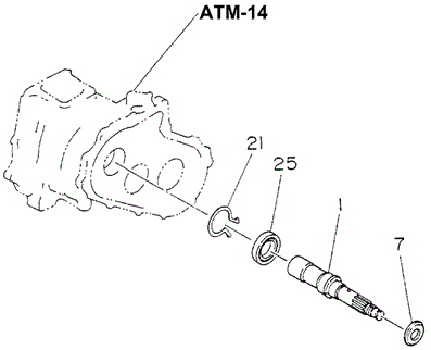TRANSMISSION - AUTOMATIC/AT TRANSFER GEAR INPUT - IDLE for 1996 Honda PASSPORT #1