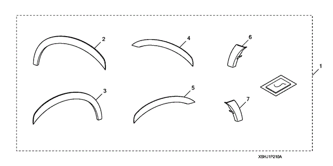 ACCESSORIES/FENDERWELL TRIM (2) for 2009 Honda ODYSSEY #1