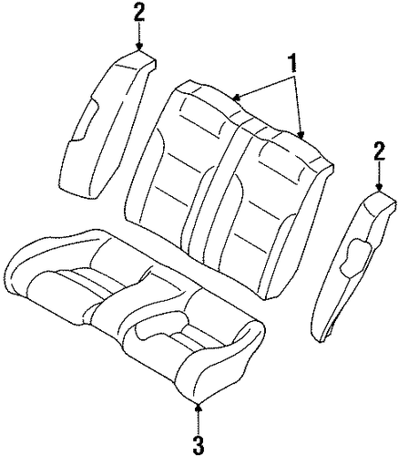 Sebring REAR SEAT COMPONENTS
