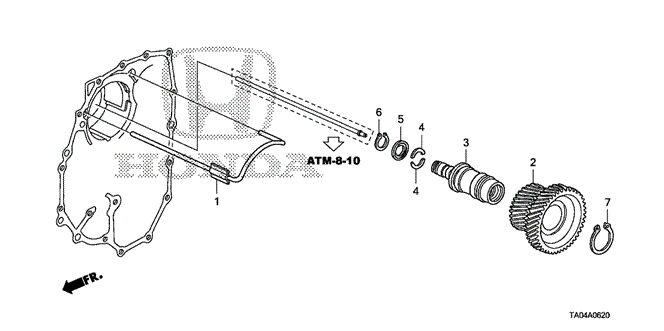 TRANSMISSION - AUTOMATIC/AT IDLE SHAFT (L4) for 2008 Honda ACCORD SEDAN #1