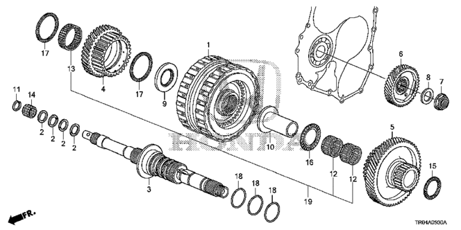 TRANSMISSION - AUTOMATIC/AT MAINSHAFT - CLUTCH (3RD-5TH) for 2012 Honda CIVIC SEDAN #1