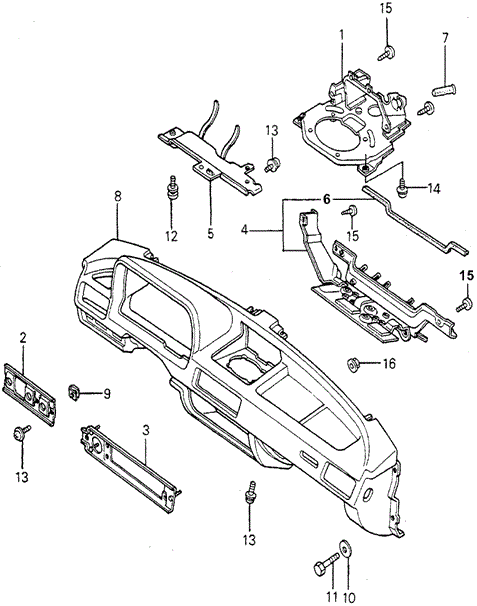 INTERIOR / BUMPER/INSTRUMENT PANEL for 1980 Honda ACCORD HATCHBACK #1