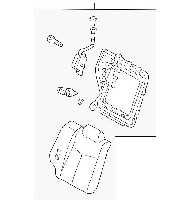 BJ0H57400E43 Деталь SEAT BACK ASSY, RIGHT