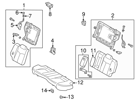Protege REAR SEAT COMPONENTS 2