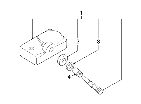 CX-9 TIRE PRESSURE MONITOR COMPONENTS