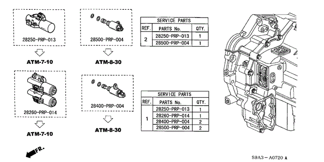 TRANSMISSION - AUTOMATIC/AT SOLENOID VALVE SET for 2002 Honda CR-V #1