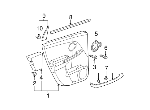 Equinox INTERIOR TRIM - REAR DOOR
