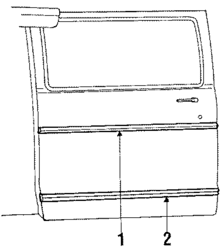 B150 EXTERIOR TRIM - SIDE DOOR 2