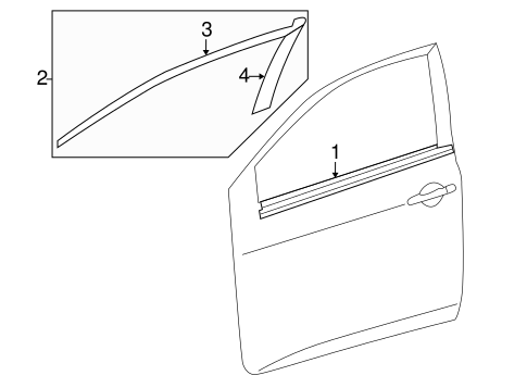 Corolla EXTERIOR TRIM - FRONT DOOR