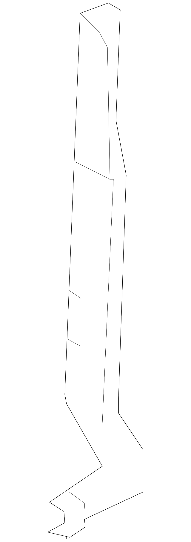 68255474AA Деталь UPR CTR PLR TRIM BRACKET, LEFT