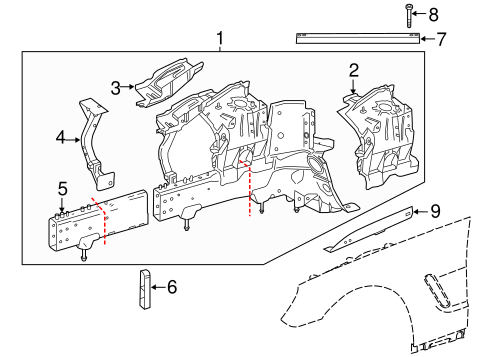 SL550 STRUCTURAL COMPONENTS & RAILS