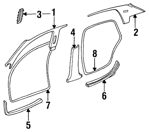 GS300 INTERIOR TRIM - PILLARS