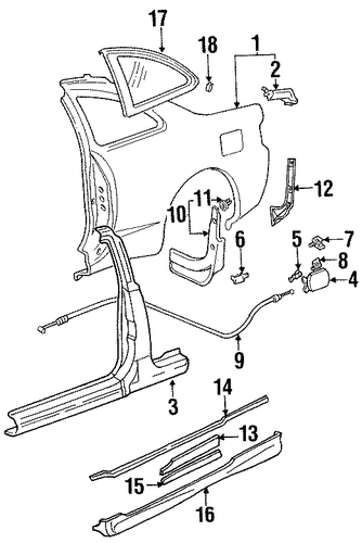 Celica EXTERIOR TRIM - QUARTER PANEL 2
