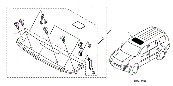 ACCESSORIES/MOONROOF VISOR for 2009 Honda PILOT #1