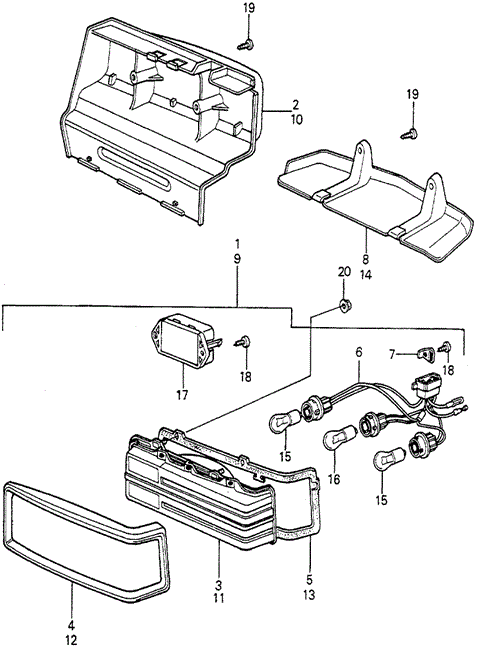 ELECTRICAL / EXHAUST / HEATER / FUEL/TAILLIGHT for 1979 Honda ACCORD HATCHBACK #1