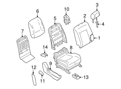 Murano PASSENGER SEAT COMPONENTS 2