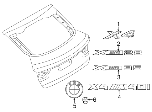 X4 EXTERIOR TRIM - LIFT GATE