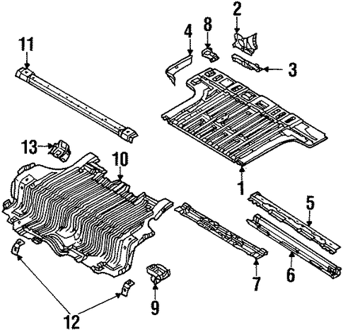 Amigo REAR FLOOR & RAILS