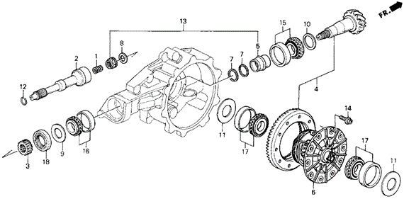 LEGEND COUPE MT DIFFERENTIAL GEAR
