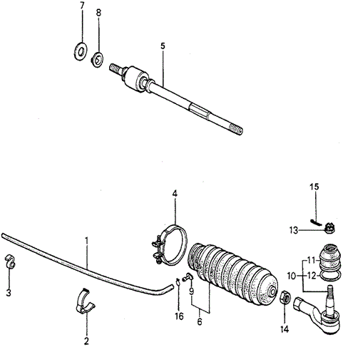 CHASSIS/TIE ROD for 1979 Honda ACCORD HATCHBACK #1