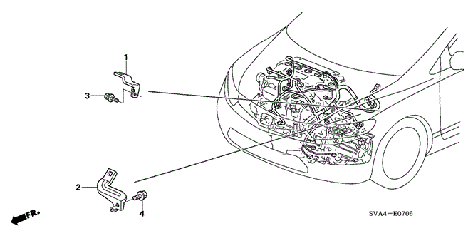 CIVIC COUPE ENGINE WIRE HARNESS STAY (2.0L)