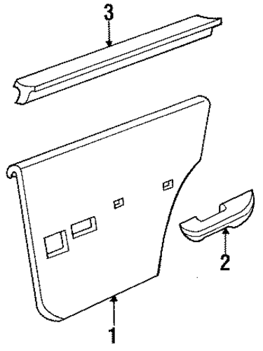 Escort INTERIOR TRIM - REAR DOOR