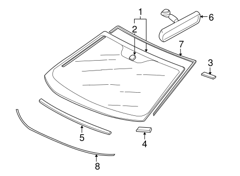 Lancer GLASS - WINDSHIELD
