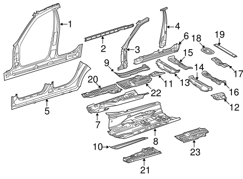 E500 CENTER PILLAR & ROCKER 2