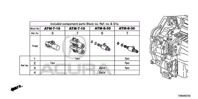 ILX AT SOLENOID VALVE SET (5AT)