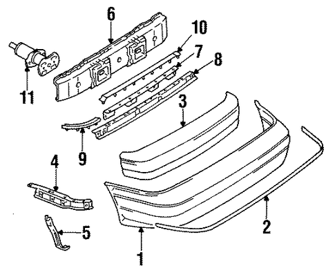Diamante BUMPER ASSEMBLY - REAR