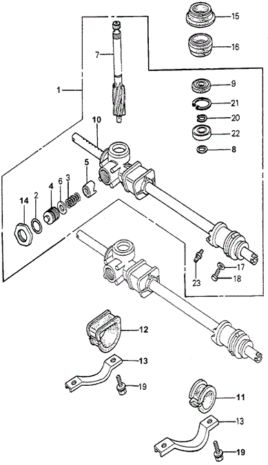 CHASSIS/STEERING GEAR BOX (1) for 1979 Honda ACCORD HATCHBACK #1