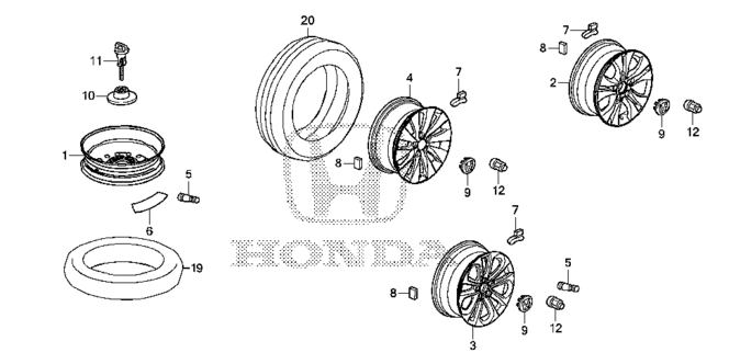 CHASSIS/WHEEL DISK (KA/KL) for 2013 Honda ACCORD SEDAN #1