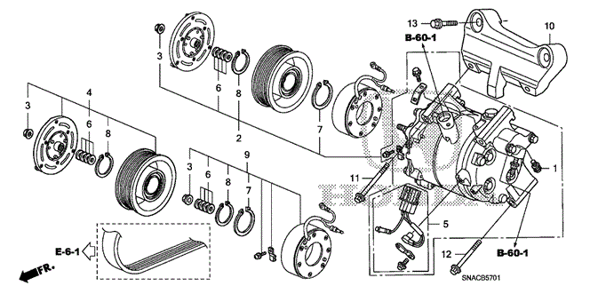 CIVIC SEDAN A / C COMPRESSOR (2.0L)