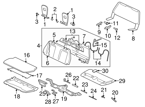 Outlander REAR SEAT COMPONENTS 2