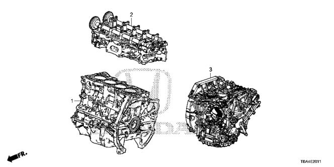 CIVIC SEDAN ENGINE ASSY. - TRANSMISSION ASSY. (2.0L)