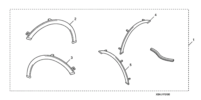 ACCESSORIES/FENDERWELL TRIM (1) for 2006 Honda ODYSSEY #1