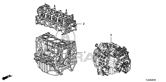 TSX SEDAN ENGINE ASSY. - TRANSMISSION ASSY. (L4)
