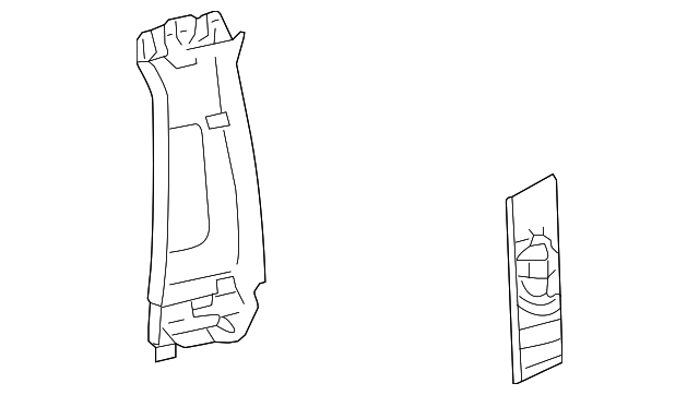 62412-30501-C0 UPR CTR PLR TRIM, LEFT