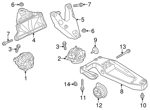 X3 ENGINE & TRANS MOUNTING 2