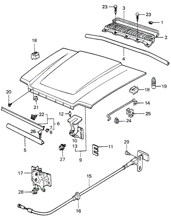 BODY / AIR CONDITIONING/HOOD for 1980 Honda CIVIC HATCHBACK #1