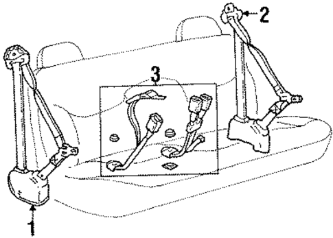 C2500 REAR SEAT BELTS
