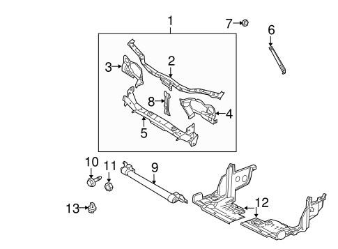 Sentra RADIATOR SUPPORT