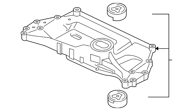 1K0-199-313-G Деталь ENGINE CRADLE