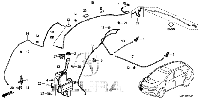 ELECTRICAL / EXHAUST / HEATER / FUEL/WINDSHIELD WASHER for 2014 Acura MDX #1