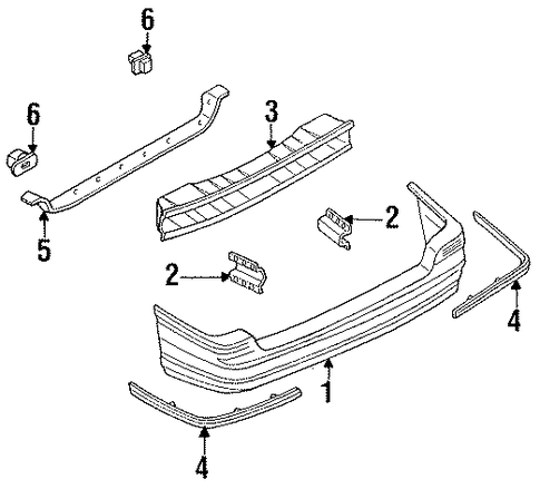 Escort BUMPER & COMPONENTS - REAR 3