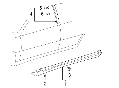 ES300 EXTERIOR TRIM - PILLARS