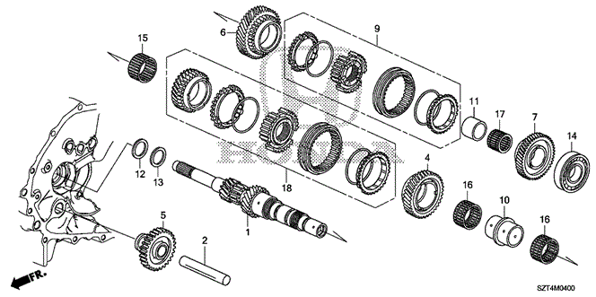 TRANSMISSION - MANUAL/MT MAINSHAFT for 2011 Honda CR-Z #1